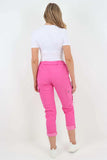 Plus Size Italian Drawstring Waistband Magic Cargo Trouser For Women  - Dropwear