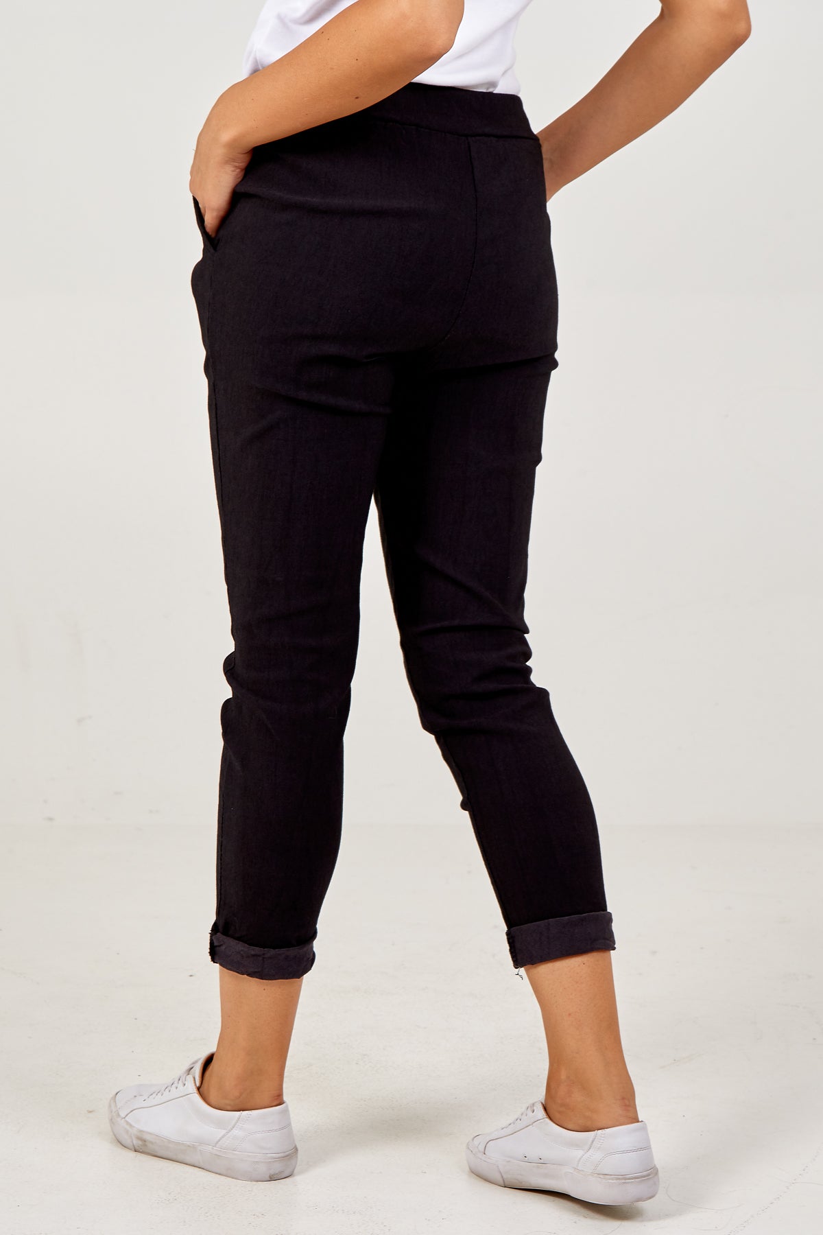Magic Plain Super Stretch Crushed Trousers For Women  - Dropwear