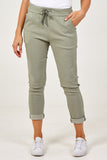 Blue Magic Plain Super Stretch Crushed Trousers For Women ONE SIZE - Dropwear