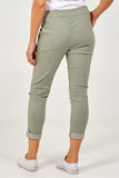 Mocha Magic Plain Super Stretch Crushed Trousers For Women ONE SIZE - Dropwear