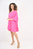 Italian Deep V - Neck Tiered Short Sleeve Smock Dress For Women  - Dropwear