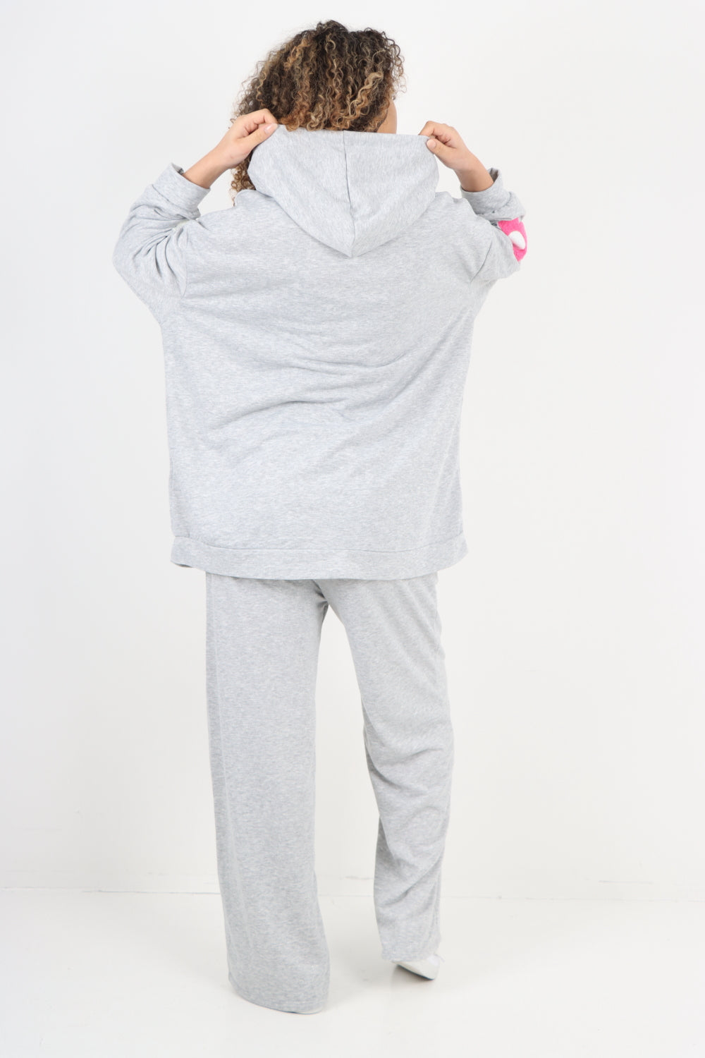 italian ditsy floral print hooded co ord set For Women  - Dropwear
