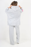 italian ditsy floral print hooded co ord set For Women  - Dropwear