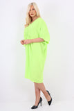 Italian Oversized V Neck Ring Detail Kaftan Dress For Women  - Dropwear