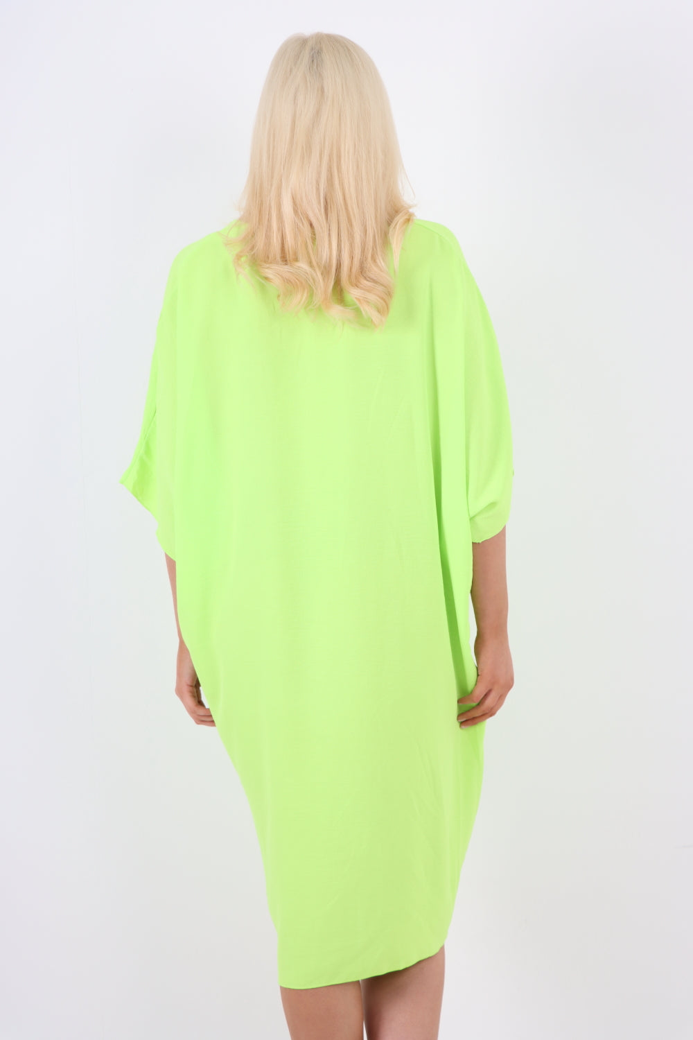 Italian Oversized V Neck Ring Detail Kaftan Dress For Women  - Dropwear