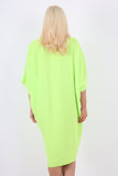 Italian Oversized V Neck Ring Detail Kaftan Dress For Women  - Dropwear