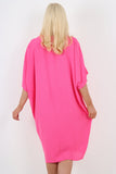 Italian Oversized V Neck Ring Detail Kaftan Dress For Women  - Dropwear