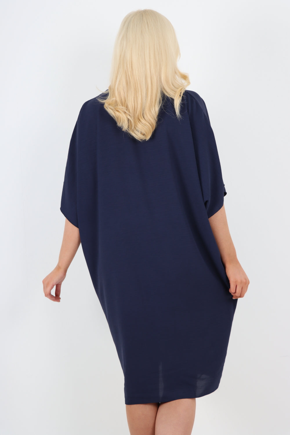 Italian Oversized V Neck Ring Detail Kaftan Dress For Women  - Dropwear
