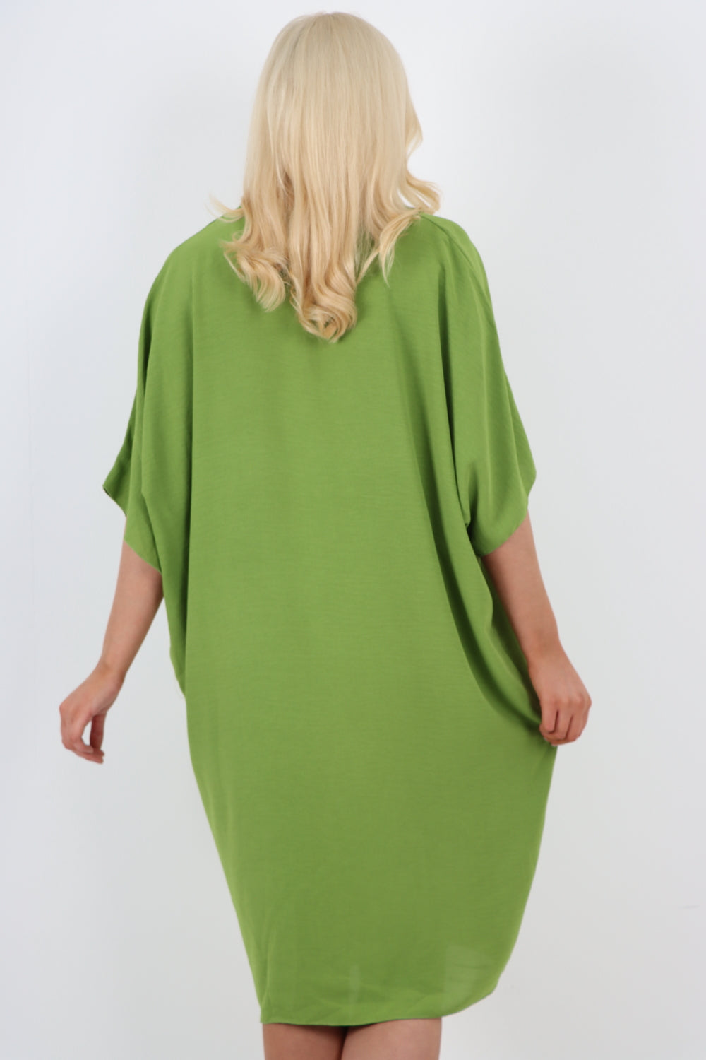 Italian Oversized V Neck Ring Detail Kaftan Dress For Women  - Dropwear