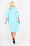 Italian Oversized V Neck Ring Detail Kaftan Dress For Women  - Dropwear