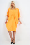 Italian Oversized V Neck Ring Detail Kaftan Dress For Women  - Dropwear