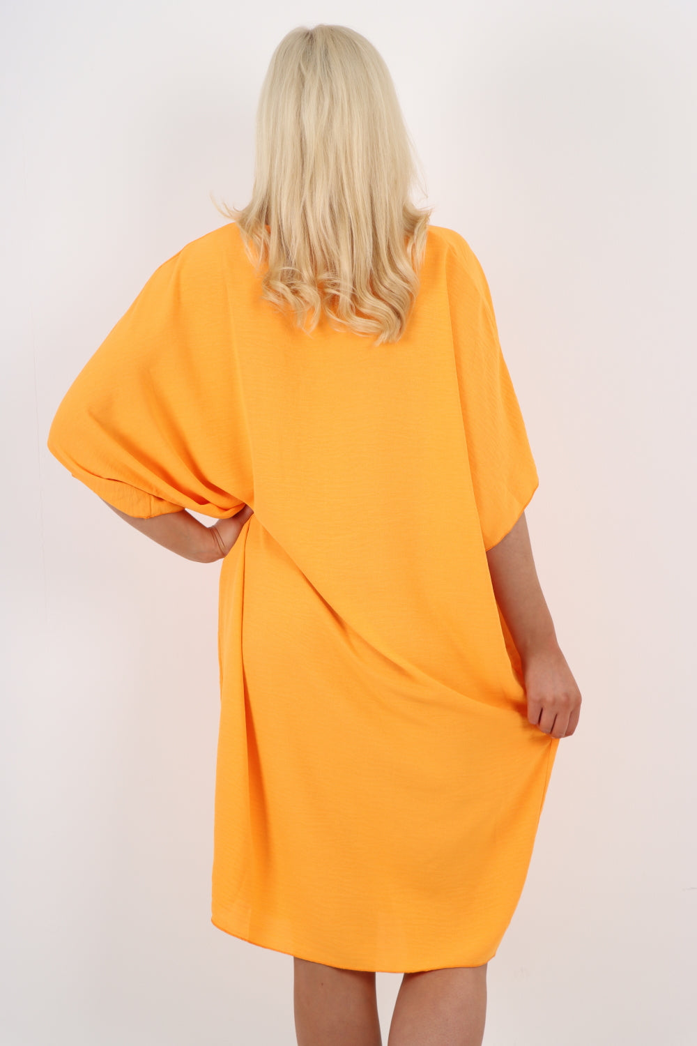 Italian Oversized V Neck Ring Detail Kaftan Dress For Women  - Dropwear