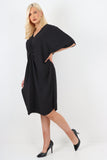 Neon Green Italian Oversized V Neck Ring Detail Kaftan Dress For Women ONE SIZE FITS UK (10-22) - Dropwear