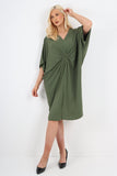 Italian Oversized V Neck Ring Detail Kaftan Dress For Women  - Dropwear