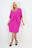 Italian Oversized V Neck Ring Detail Kaftan Dress For Women  - Dropwear