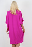 Italian Oversized V Neck Ring Detail Kaftan Dress For Women  - Dropwear