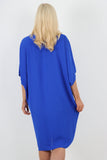 Italian Oversized V Neck Ring Detail Kaftan Dress For Women  - Dropwear