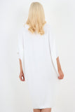 Italian Oversized V Neck Ring Detail Kaftan Dress For Women  - Dropwear