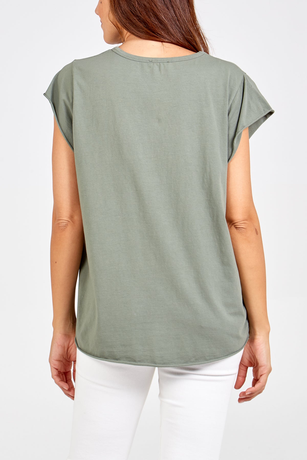 Chocolate Cap Sleeve High Low Rolled Edge Top For Women ONE SIZE - Dropwear