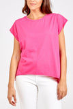 Royal Blue Cap Sleeve High Low Rolled Edge Top For Women ONE SIZE - Dropwear