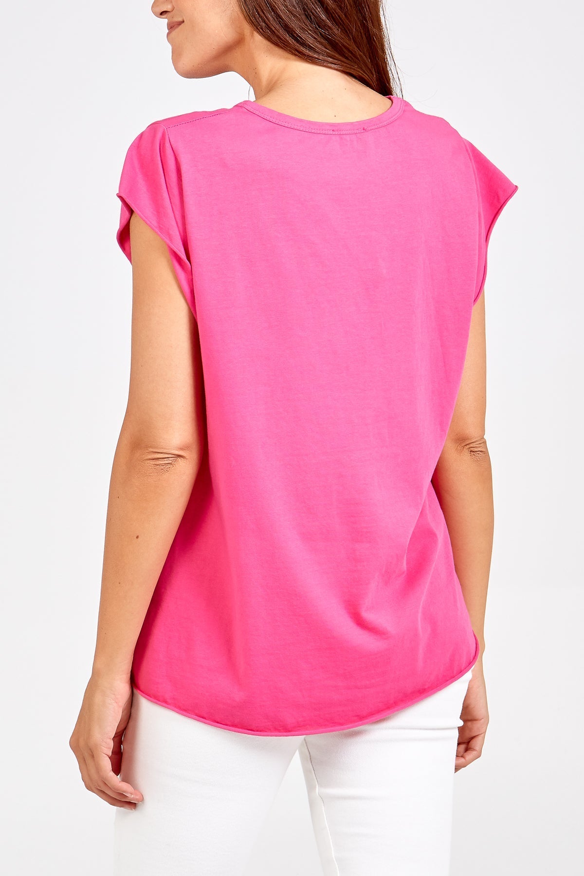 Camel Cap Sleeve High Low Rolled Edge Top For Women ONE SIZE - Dropwear