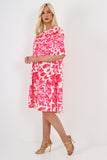 italian off the shoulder animal print short sleeve mini dress For Women  - Dropwear