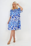 italian off the shoulder animal print short sleeve mini dress For Women  - Dropwear