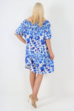 italian off the shoulder animal print short sleeve mini dress For Women  - Dropwear