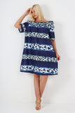 italian off the shoulder leopard printed short sleeve mini dress For Women  - Dropwear