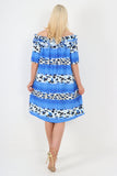 italian off the shoulder leopard printed short sleeve mini dress For Women  - Dropwear