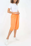 Nude Italian Frill Hem 3/4 Linen Jogger For Women 16 - Dropwear