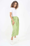 Pink Italian Plain Layered 3/4 Linen Jogger For Women 10 - Dropwear