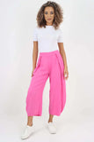 Sliver Italian Plain Layered 3/4 Linen Jogger For Women 10 - Dropwear