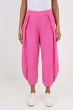 Sliver Italian Plain Layered 3/4 Linen Jogger For Women 16 - Dropwear