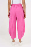Stone Italian Plain Layered 3/4 Linen Jogger For Women 8 - Dropwear