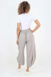 Italian Plain Layered 3/4 Linen Jogger For Women  - Dropwear