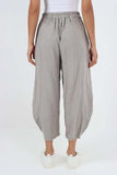 Italian Plain Layered 3/4 Linen Jogger For Women  - Dropwear