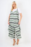 italian animal print deep v neck jumpsuit For Women  - Dropwear