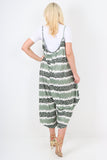 italian animal print deep v neck jumpsuit For Women  - Dropwear