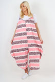 italian animal print deep v neck jumpsuit For Women  - Dropwear