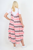 italian animal print deep v neck jumpsuit For Women  - Dropwear