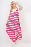 italian animal print deep v neck jumpsuit For Women  - Dropwear