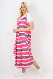 italian animal print deep v neck jumpsuit For Women  - Dropwear