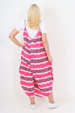 italian animal print deep v neck jumpsuit For Women  - Dropwear
