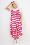 italian animal print deep v neck jumpsuit For Women  - Dropwear