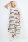 italian animal print deep v neck jumpsuit For Women  - Dropwear
