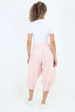 Baby Italian Panelled 3/4 Length Linen Joggers For Women 16 - Dropwear