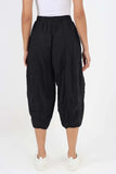 D Denim Italian Panelled 3/4 Length Linen Joggers For Women 14 - Dropwear