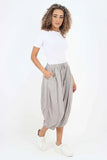 Italian Panelled 3/4 Length Linen Joggers For Women  - Dropwear
