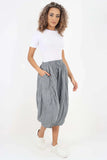 Jade Green Italian Panelled 3/4 Length Linen Joggers For Women 18 - Dropwear